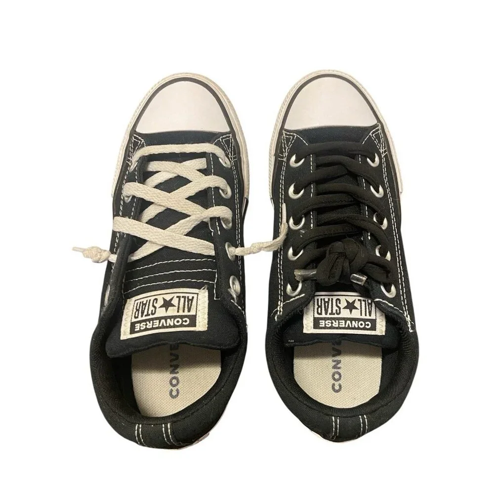 Converse‎ All Star Kids Knit Slip Sneakers Black/White Youth Size 2.5